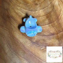 Load image into Gallery viewer, 27*30Mm Airplane Shaped Aurora Effect Acrylic Bead - 1 Count Assorted Colors Blue Beads
