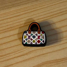 Load image into Gallery viewer, Love White Multi Color Purse Silicone Focal Bead
