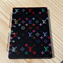 Load image into Gallery viewer, Designer inspired Acrylic Loose-leaf Cover Notebook Plastic Binder - Love Black Multi
