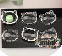 Load image into Gallery viewer, 29*35Mm Cat’s Head Shape Fillable Acrylic Bead - 1 Count Kitty Shipped
