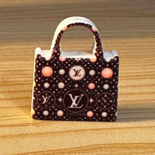 Load image into Gallery viewer, Love Purse - Black with Pink &amp; White Dots
