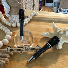 Load image into Gallery viewer, Sugar Rhinestone Beadable Pen - Black Sparkles
