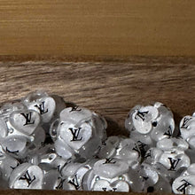 Load image into Gallery viewer, Love Heart White 20mm Round Fancy Beads - 5 Count
