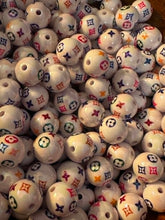 Load image into Gallery viewer, 16mm Love White Round Acrylic Beads - 5 Count
