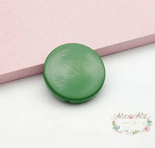 Load image into Gallery viewer, 31mm Round Bead with Straight Hole Flatback Holder - Available in Different Colors Green Flatback Holders
