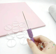 Load image into Gallery viewer, 31mm Round Bead with Straight Hole Flatback Holder - Available in Different Colors Flatback Holders
