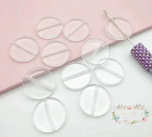 Load image into Gallery viewer, 31mm Round Bead with Straight Hole Flatback Holder - Available in Different Colors Flatback Holders
