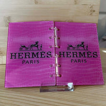 Load image into Gallery viewer, Designer inspired Acrylic Loose-leaf Cover Notebook Plastic Binder - Pink Herm
