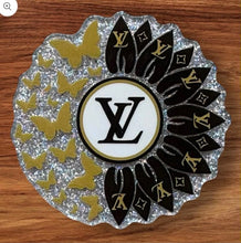 Load image into Gallery viewer, Love Daisy - Silver Glittery Flatback
