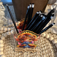 Load image into Gallery viewer, Highland Cow with SMAN -  ACRYLIC PEN/PENCIL HOLDER
