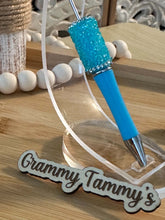 Load image into Gallery viewer, Sugar Rhinestone Beadable Pen - Blue - Teal
