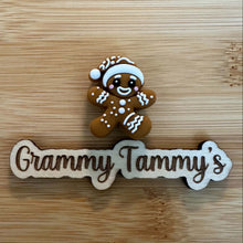 Load image into Gallery viewer, Gingerbread Santa - Silicone Focal Beads
