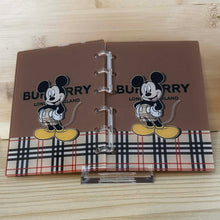 Load image into Gallery viewer, Designer Inspired Acrylic Loose-leaf Cover Notebook Plastic Binder - Burberry Mouse
