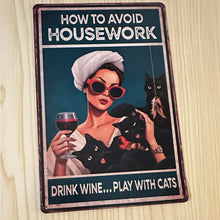 Load image into Gallery viewer, Creative Tin Sign 8X12 - Avoid Housework
