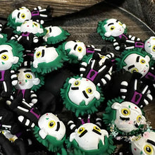 Load image into Gallery viewer, 3D Beetlejuice Silicone Focal Bead Silicone Focal Bead
