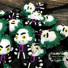 Load image into Gallery viewer, 3D Beetlejuice Silicone Focal Bead Silicone Focal Bead
