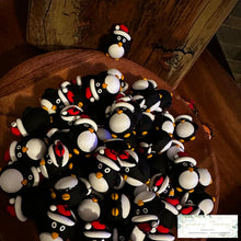 Load image into Gallery viewer, 3D Christmas Penguin Silicone Beads
