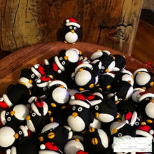 Load image into Gallery viewer, 3D Christmas Penguin Silicone Beads
