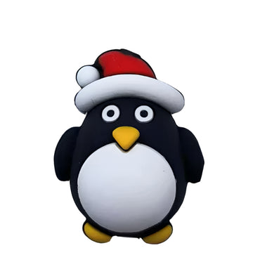 3D Christmas Penguin Silicone Beads