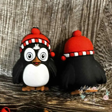3D Christmas Penquin Silicone Focal Bead 3d Silicone Focal Bead