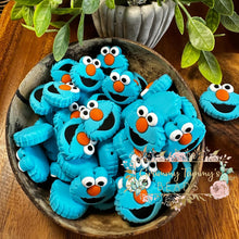 Load image into Gallery viewer, 3D Cookie Monster - Blue 1 Count Beads
