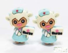 Load image into Gallery viewer, 3D Cow Nurse Silicone Focal Bead Beads
