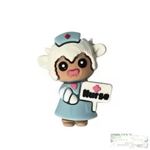 Load image into Gallery viewer, 3D Cow Nurse Silicone Focal Bead Beads
