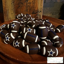 Load image into Gallery viewer, 3D Football - Dallas Silicone Focal Bead Beads
