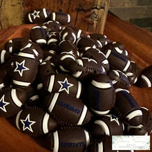 Load image into Gallery viewer, 3D Football - Dallas Silicone Focal Bead Beads
