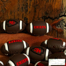 Load image into Gallery viewer, 3D Football - Kc Silicone Focal Bead 3D Beads
