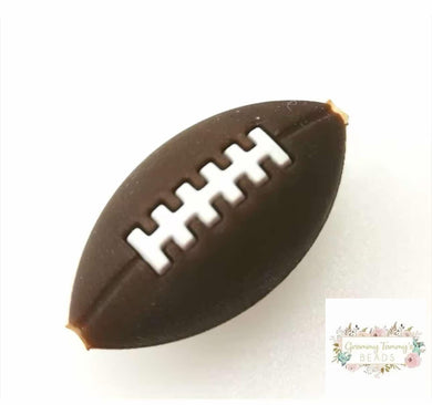 3D Football - Silicone Focal Bead