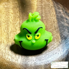 Load image into Gallery viewer, 3D Green Man Silicone Focal Bead Beads
