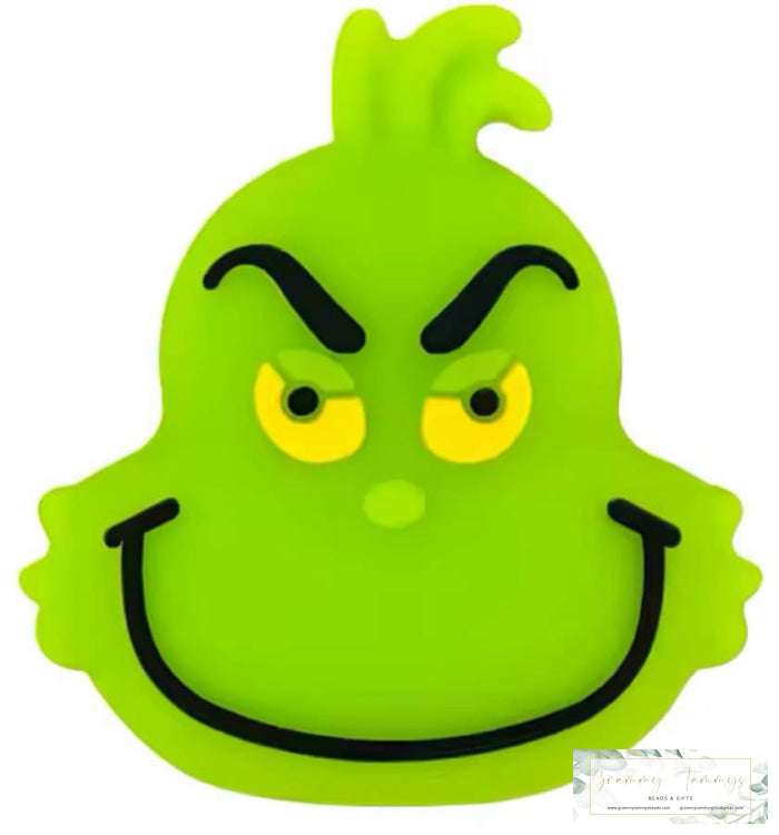 3D Green Man Silicone Focal Bead Beads