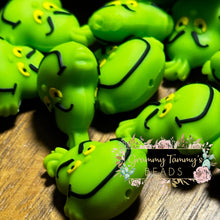 Load image into Gallery viewer, 3D Green Man Silicone Focal Bead Beads
