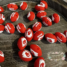 Load image into Gallery viewer, 3D Kansas City Football Silicone Focal Bead Silicone Focal Bead
