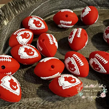 Load image into Gallery viewer, 3D Kansas City Football Silicone Focal Bead Silicone Focal Bead
