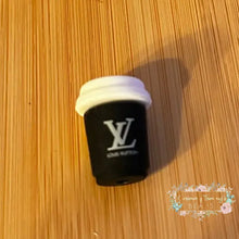 Load image into Gallery viewer, 3D Love Black &amp; White Cup Silicone Focal Bead 3d Silicone Focal Bead
