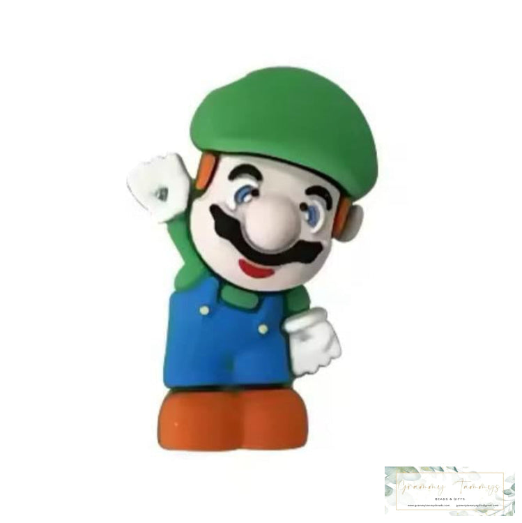 3D Luigi Silicone Focal Bead Beads