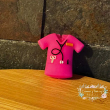 Load image into Gallery viewer, 3D Nurse Shirt Pink - Silicone Focal Bead 3d Silicone Focal Bead
