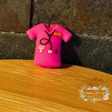 Load image into Gallery viewer, 3D Nurse Shirt Pink - Silicone Focal Bead 3d Silicone Focal Bead
