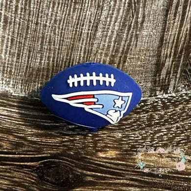 3D Patriots Football Silicone Focal Bead 3D Beads