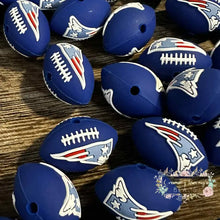 Load image into Gallery viewer, 3D Patriots Football Silicone Focal Bead 3D Beads
