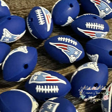 Load image into Gallery viewer, 3D Patriots Football Silicone Focal Bead 3D Beads
