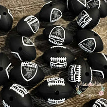 Load image into Gallery viewer, 3D Raiders Football Silicone Focal Bead 3d Silicone Focal Bead
