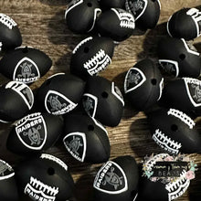 Load image into Gallery viewer, 3D Raiders Football Silicone Focal Bead 3d Silicone Focal Bead
