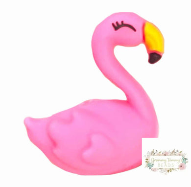 3D Silicone Focal Bead - Flamingo 1 Count Beads