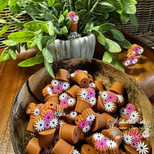 Load image into Gallery viewer, 3D Silicone Focal Bead - Flower Pot Pink &amp; White 1 Count Beads
