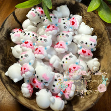 Load image into Gallery viewer, 3D Silicone Focal Bead - Kitty Pink 1 Count Beads
