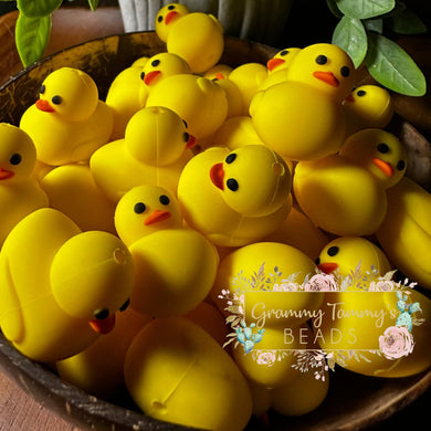 3D Silicone Focal Bead - Rubber Duckie 1 Count Beads