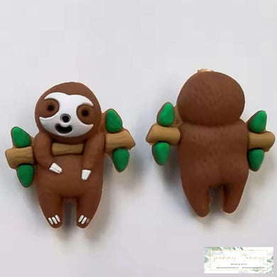 3D Silicone Focal Bead - Sloth 1 Count Beads